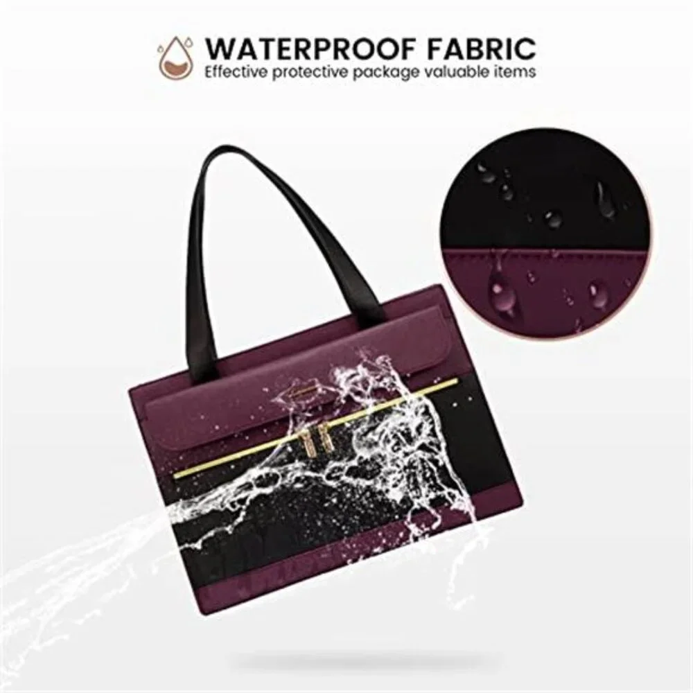 Laptop Bag for Women 15.6 Inch Tote Work Professional Leather Computer Briefcase